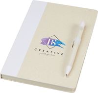 SET NOTES E PENNA IN CARTONE DEL LATTE RICICLATO